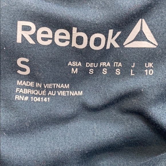 LIKE NEW REEBOK Mesh Novelty Stripe Leggings Small Yoga Athletic Lounge Workout - Picture 7 of 8